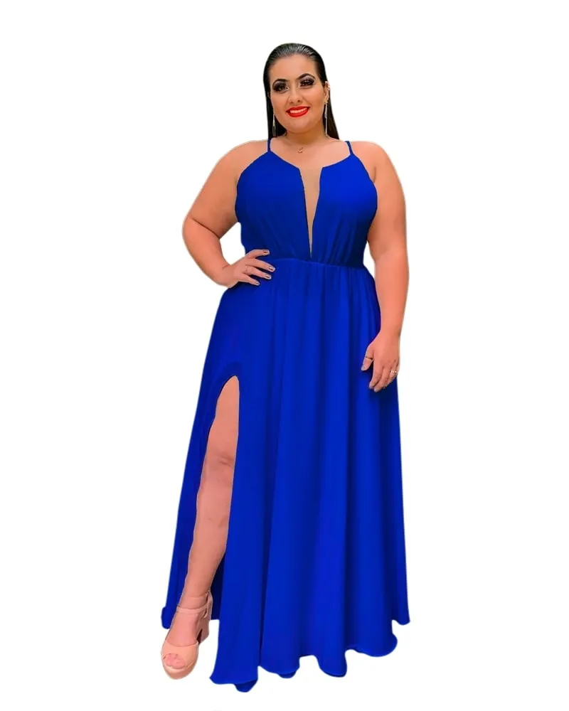 Vestido Longo de Festa Azul Royal Perfect
