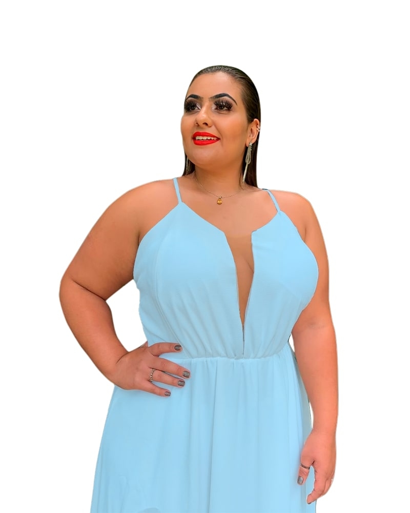 Vestido Longo de Festa Azul Serenity Perfect