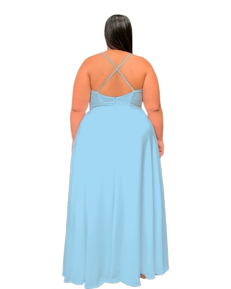 Vestido Longo de Festa Azul Serenity Perfect