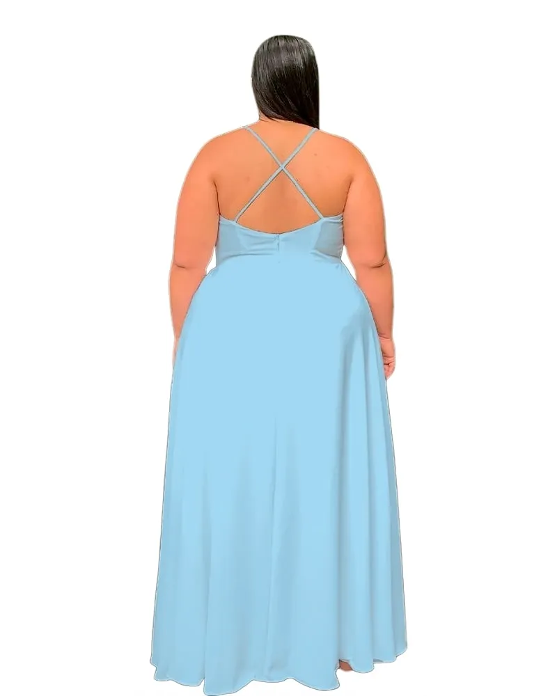 Vestido Longo de Festa Azul Serenity Perfect