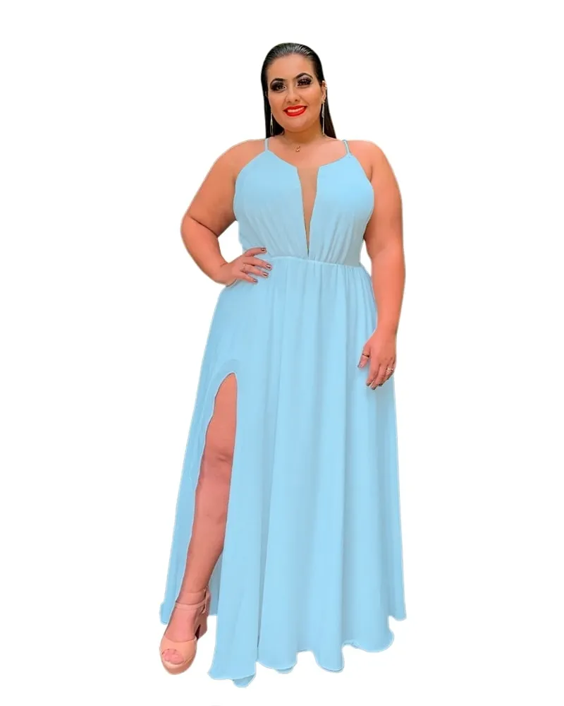 Vestido Longo de Festa Azul Serenity Perfect