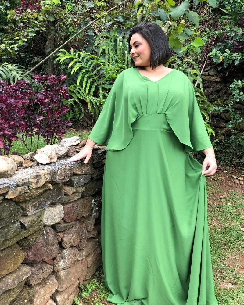 Vestido Madrinha de Casamento Verde Floresta Luiza