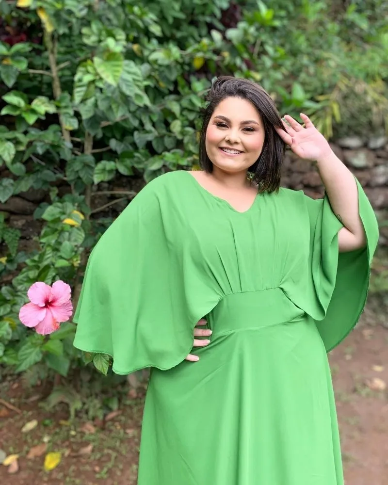Vestido Madrinha de Casamento Verde Floresta Luiza