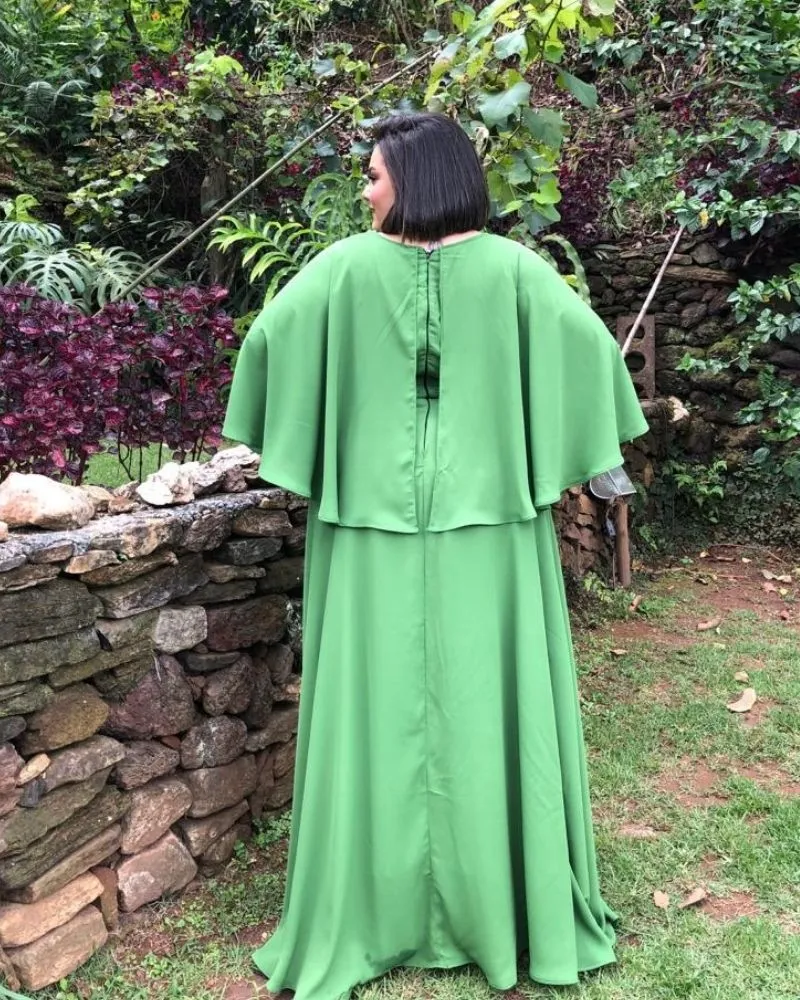 Vestido Madrinha de Casamento Verde Floresta Luiza