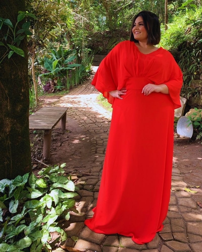 Vestido Madrinha de Casamento Vermelho Luiza