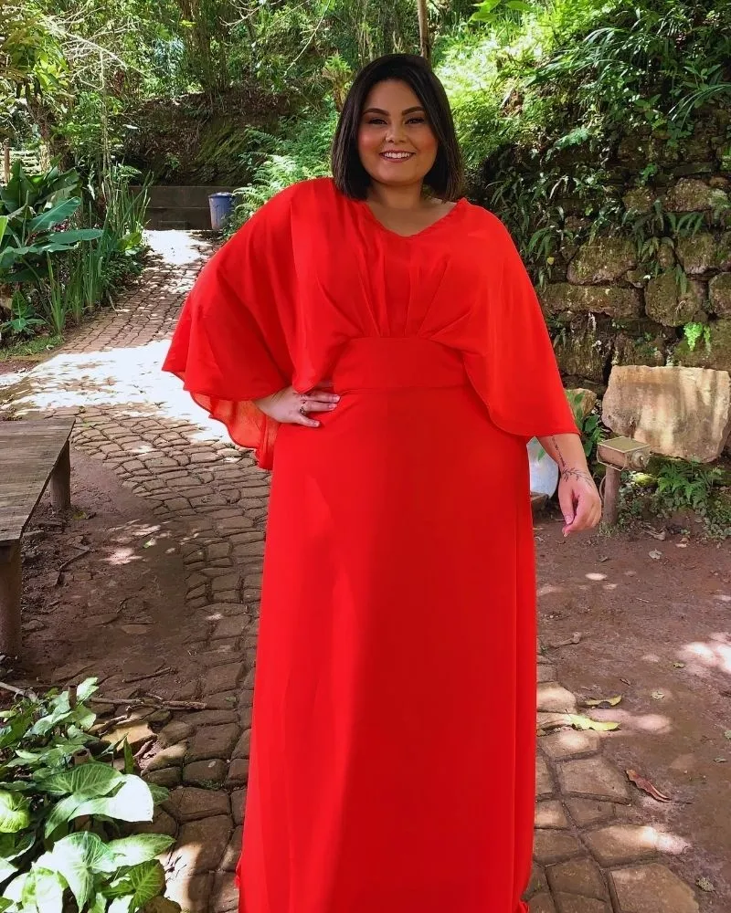 Vestido Madrinha de Casamento Vermelho Luiza