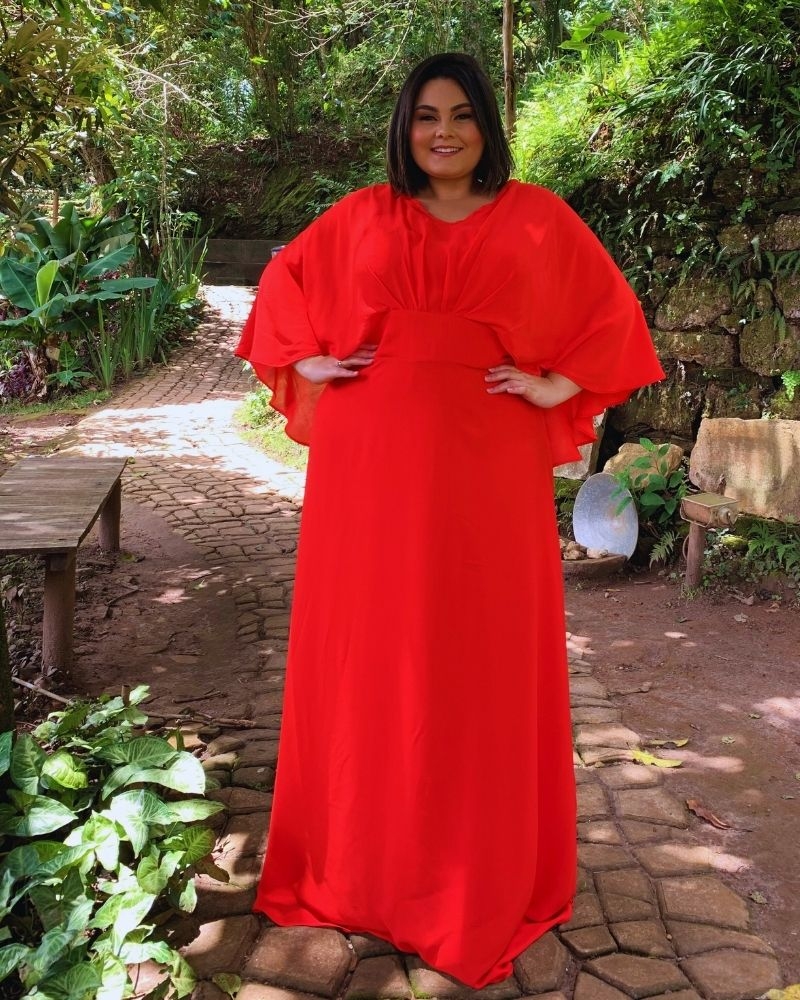 Vestido Madrinha de Casamento Vermelho Luiza