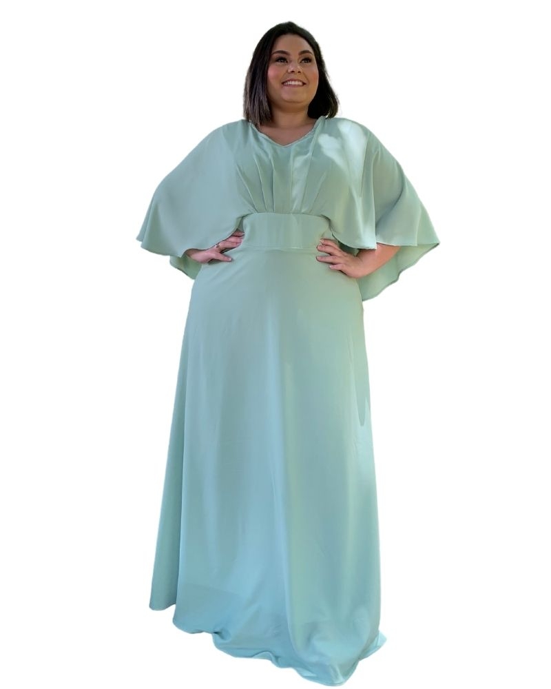 Vestido Madrinha de Casamento Verde Menta Luiza