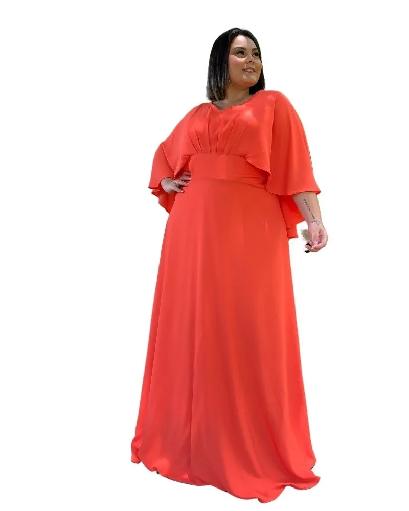 Vestido Madrinha de Casamento Laranja Luiza