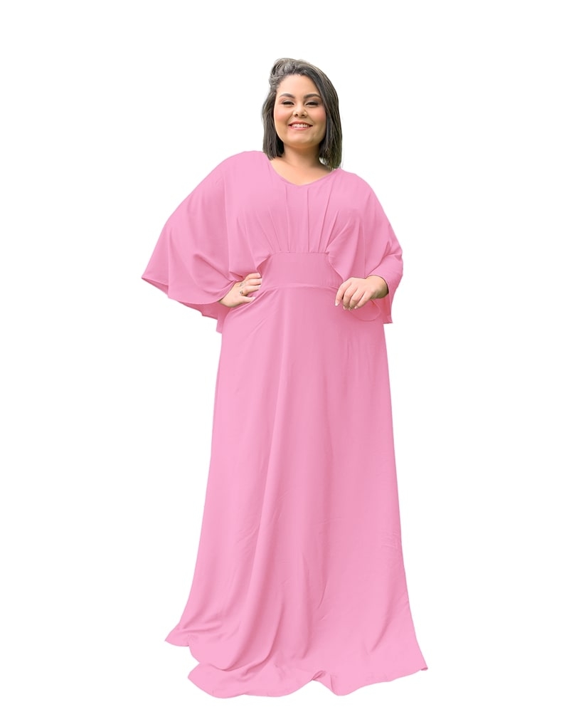 Vestido Madrinha de Casamento Rosa Chiclete Luiza