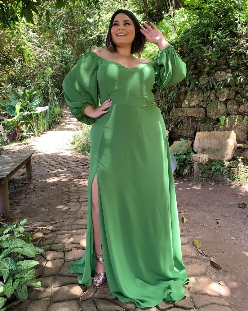 Vestido Madrinha de Casamento Verde Floresta Lux
