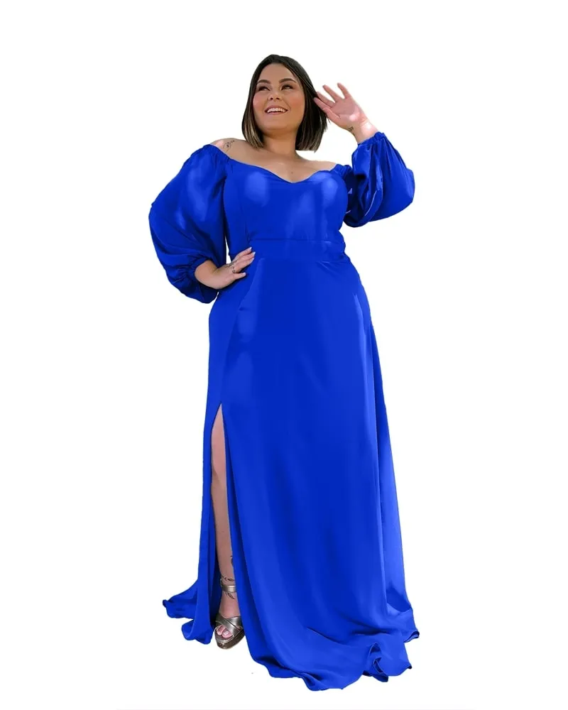Vestido Madrinha de Casamento Azul Royal Lux