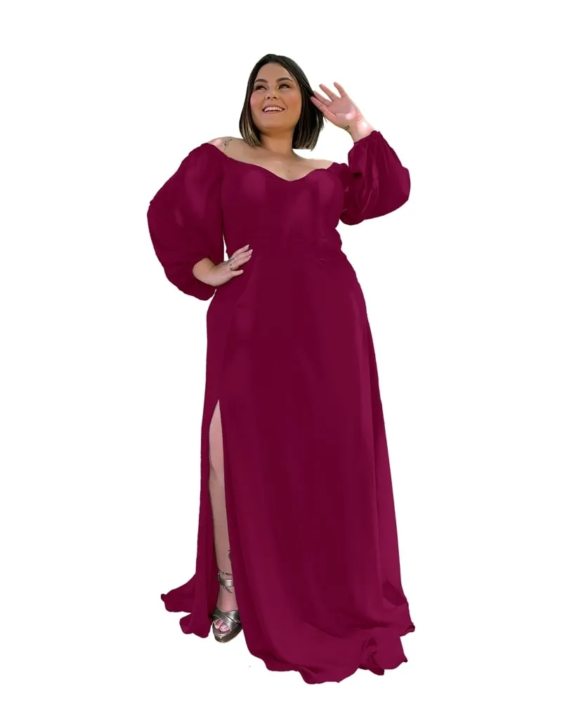 Vestido Madrinha de Casamento Marsala Lux