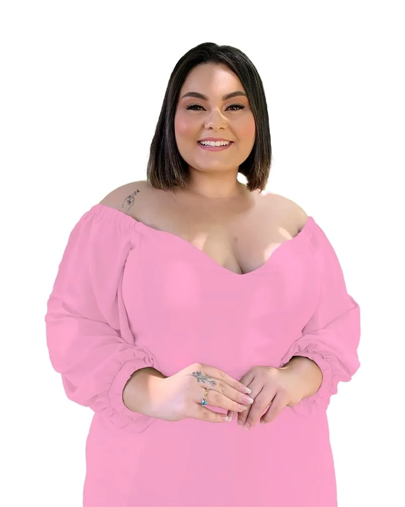 Vestido Madrinha de Casamento Rosa Chiclete Suave Lux