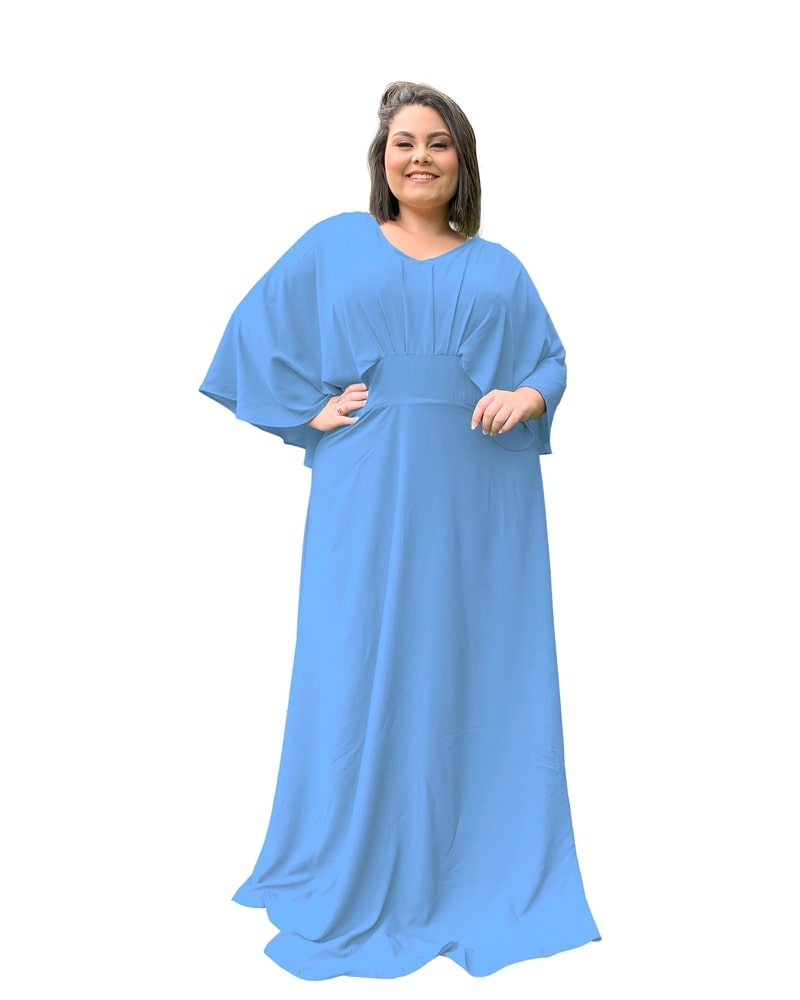 Vestido Madrinha de Casamento  Azul Serenity Luiza