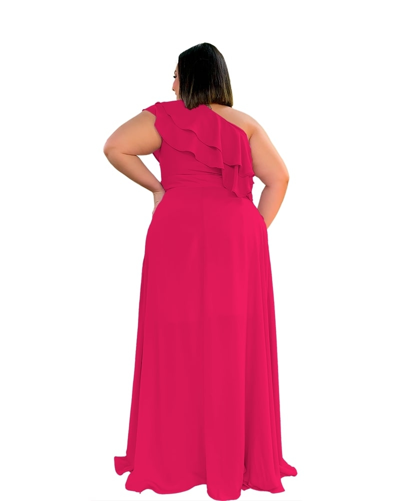 Vestido longo de Festa Madrinha de Casamento Rosa Pink Helena