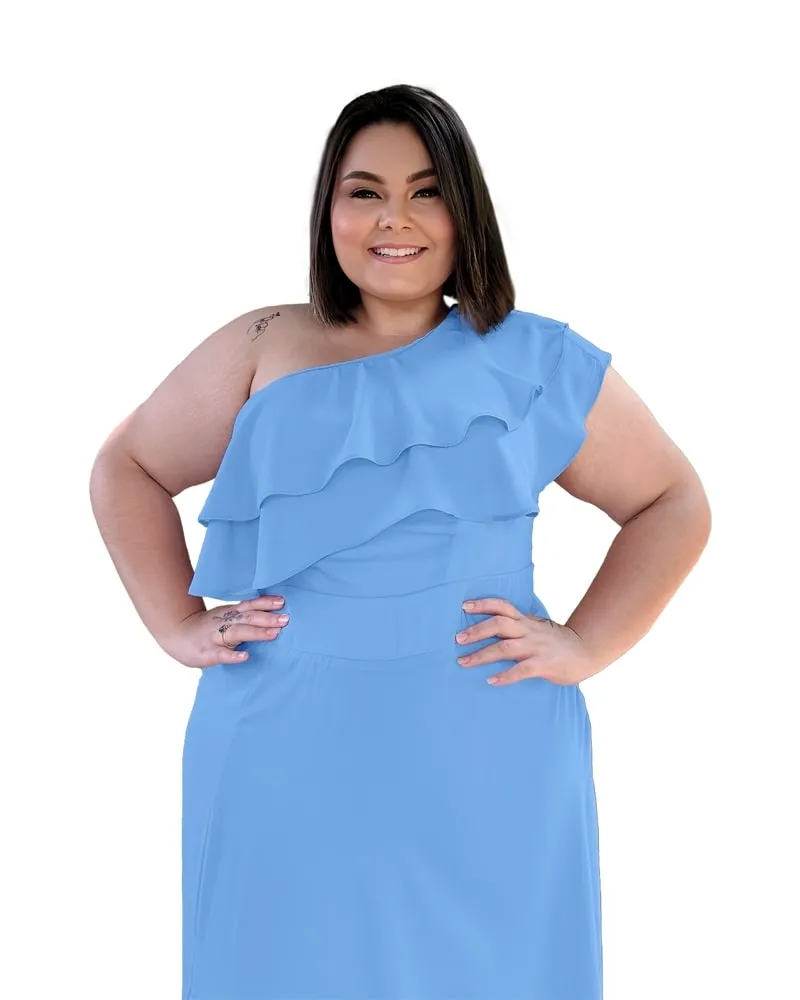 Vestido longo de Festa Madrinha de Casamento Azul Serenity Helena