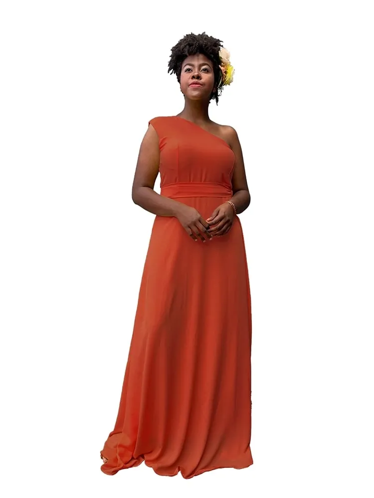 Vestido Madrinha de Casamento Sober Terracota