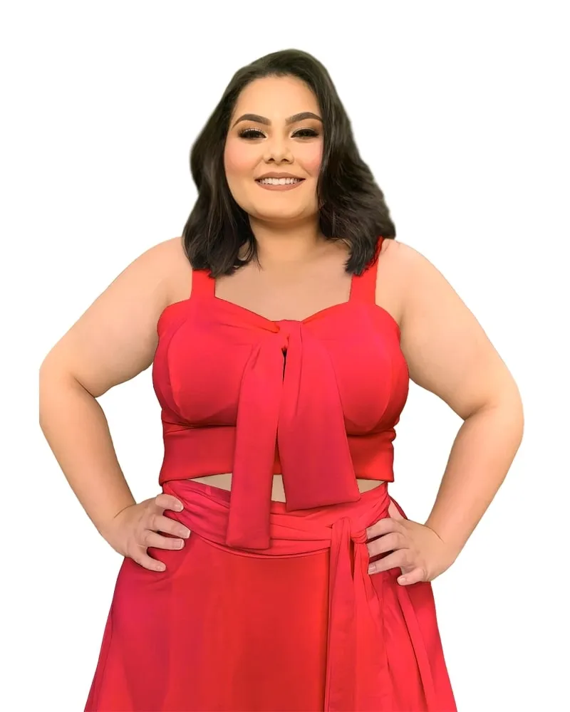 Conjunto Naninha  Saia Envelope Coral