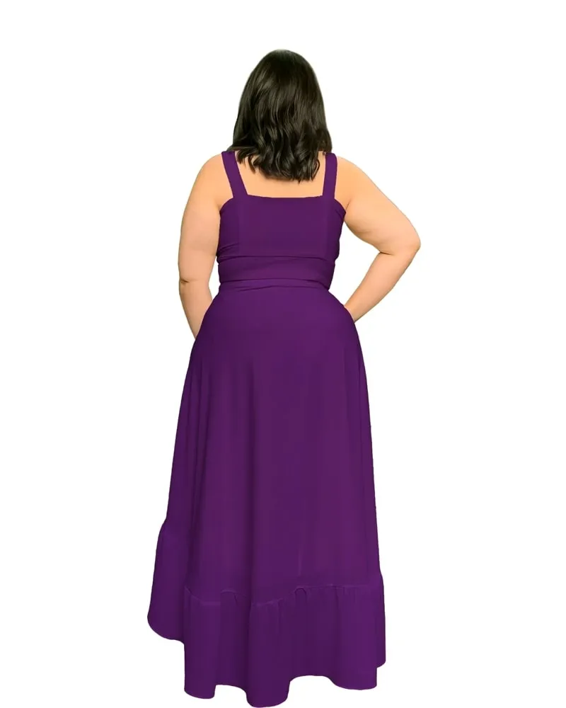 Conjunto Naninha Saia Envelope Roxo Profundo