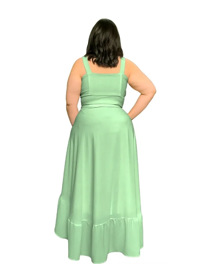 Conjunto Naninha Saia Envelope Verde Menta