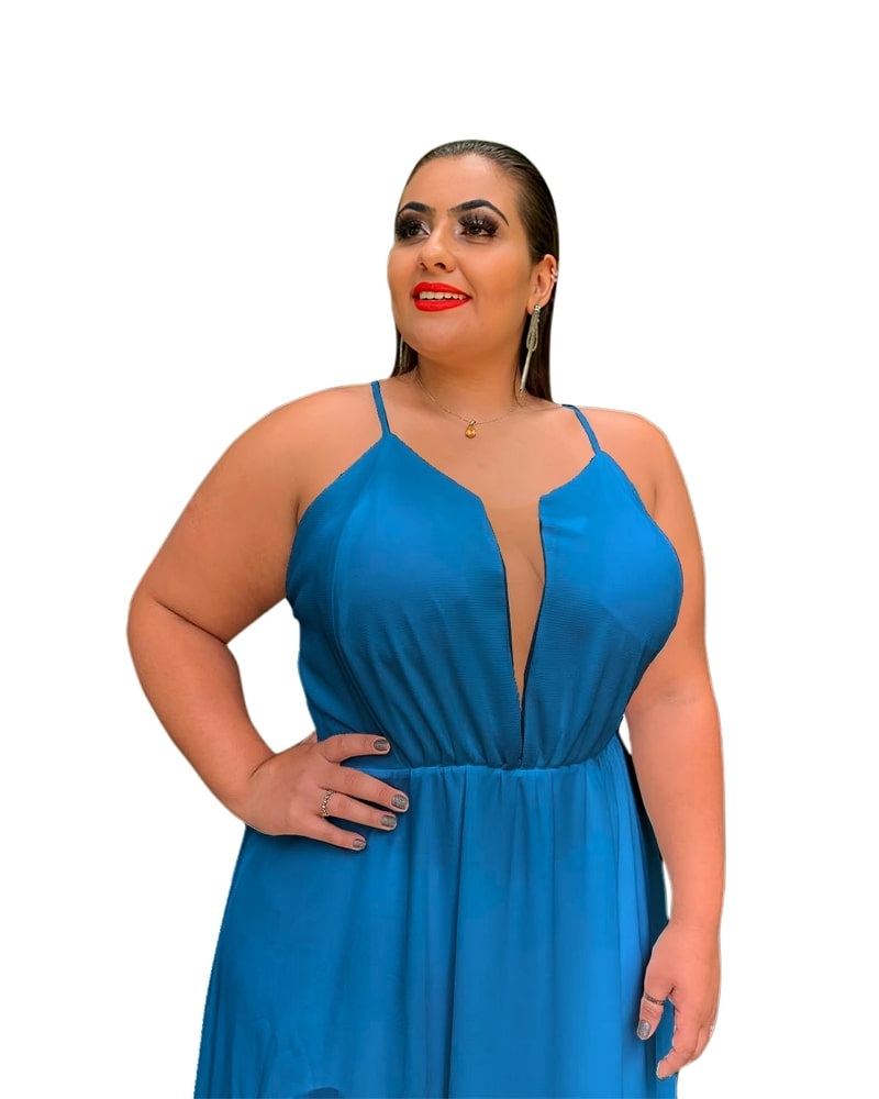 Vestido de Longo Perfect Azul Petróleo