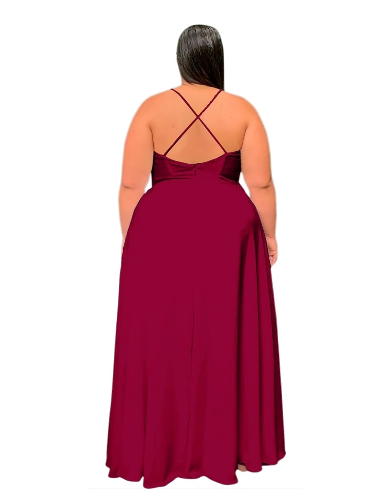 Vestido de Longo Perfect Marsala Uva