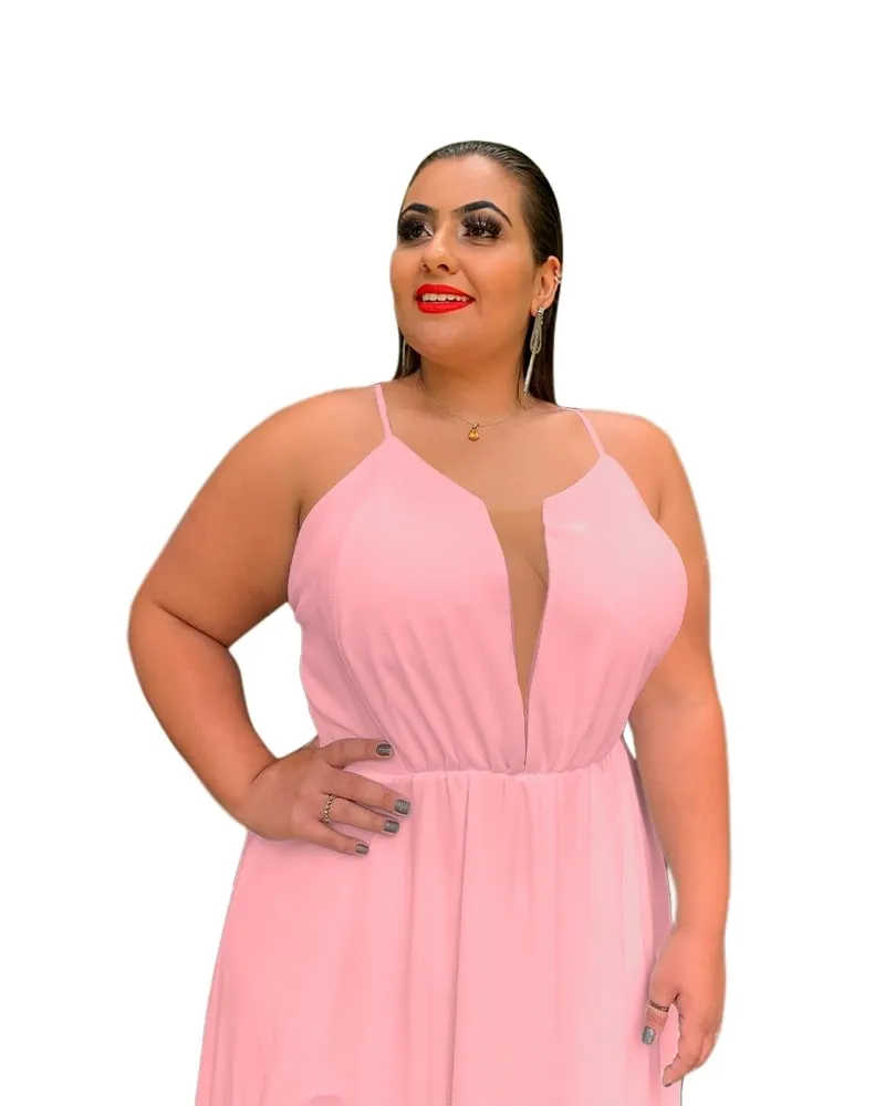 Vestido de Longo Perfect Rosa Bebê