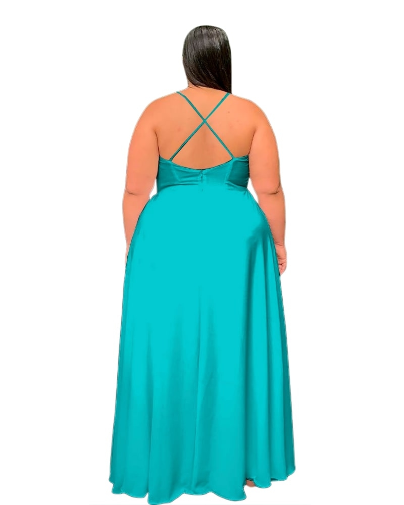 Vestido  Longo Perfect Azul Tiffany