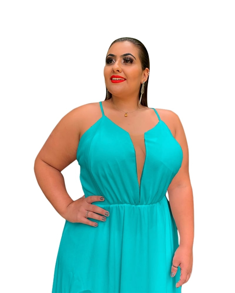 Vestido  Longo Perfect Azul Tiffany