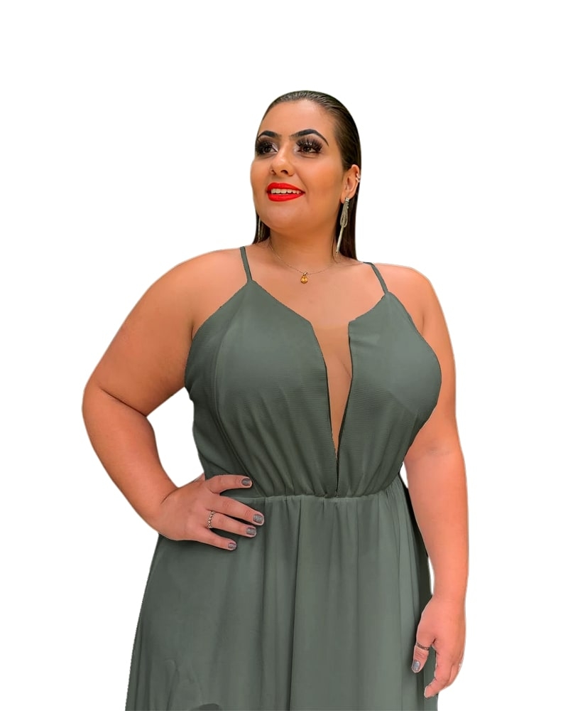 Vestido Longo Perfect Verde Militar