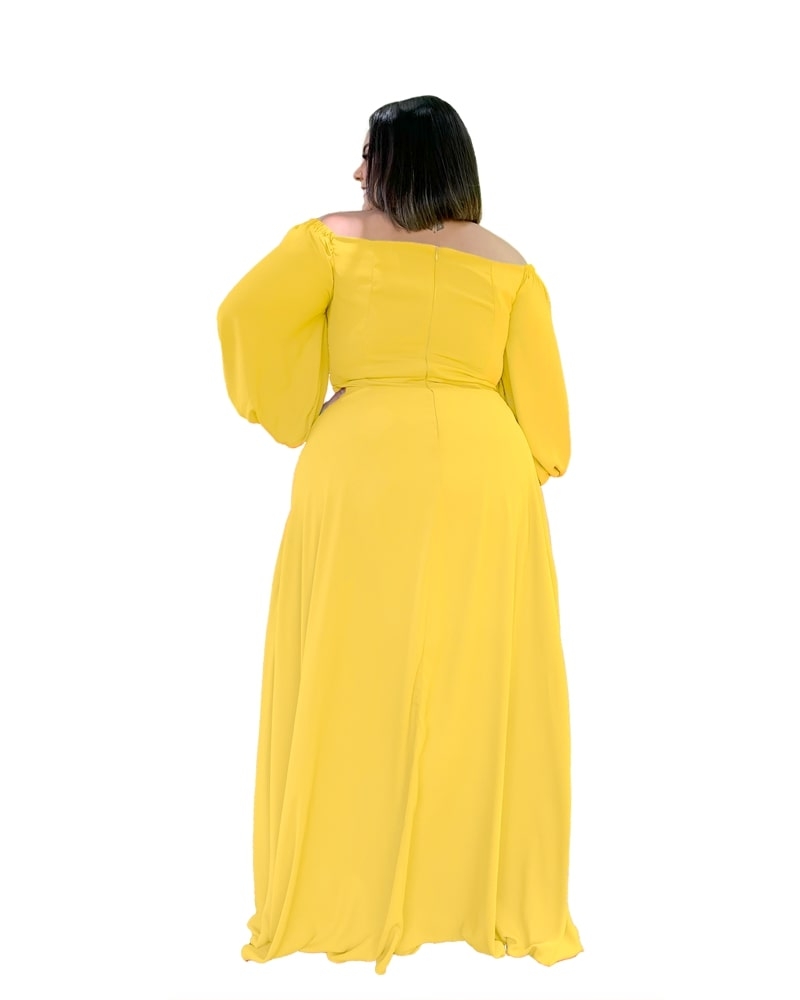 Vestido Madrinha de Casamento Amarelo Lux