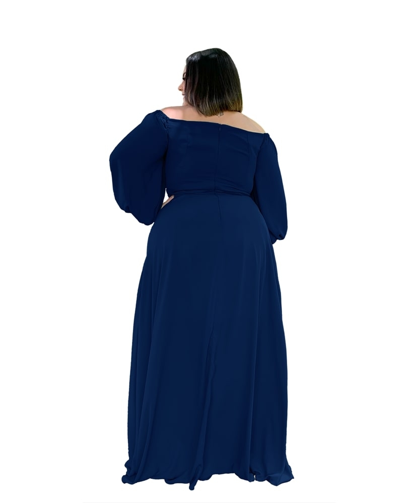 Vestido Madrinha de Casamento Azul Marinho Lux