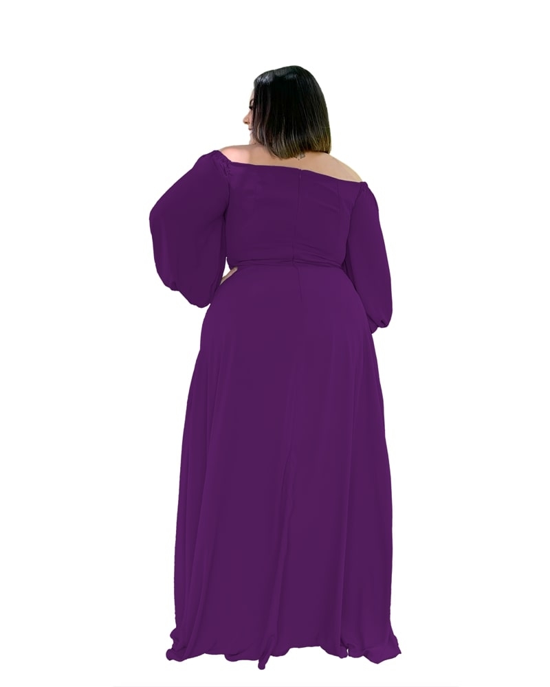 Vestido Madrinha de Casamento Roxo Profundo Lux